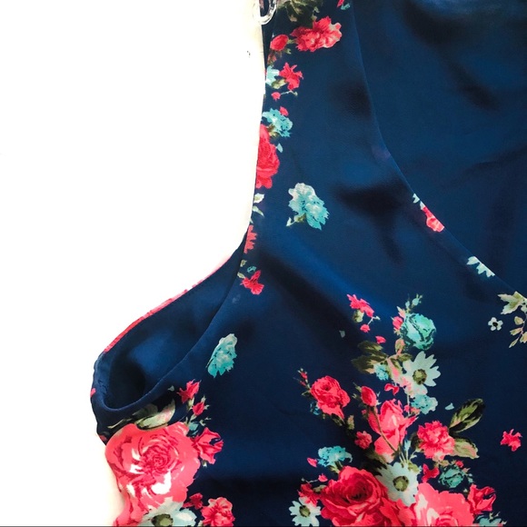 TORRID Sleeveless Blue & Pink Floral … - Picture 6 of 10